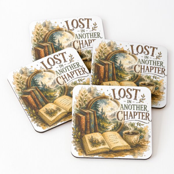 Item preview, Lost in Another Chapter Vintage Book Lover Watercolor Reading Design designed and sold by Noirvasca.
