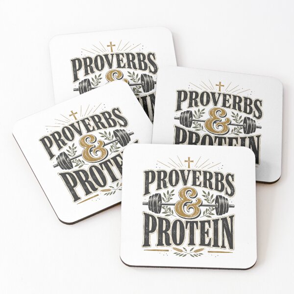 Item preview, Proverbs and Protein Faith Fitness Funny Gym Design,Christian Workout Motivation Fitness Lover, Gym Humor Scripture  designed and sold by Teeture.