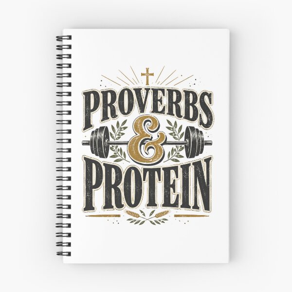 Item preview, Proverbs and Protein Faith Fitness Funny Gym Design,Christian Workout Motivation Fitness Lover, Gym Humor Scripture  designed and sold by Teeture.