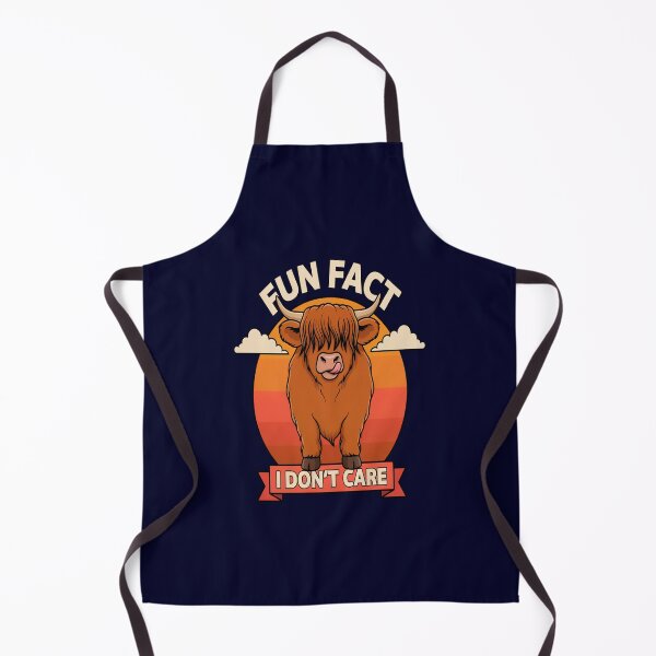 Item preview, Funny Highland Cow Fun Fact I Don't Care Cartoon Art Design designed and sold by fantasticdesign.