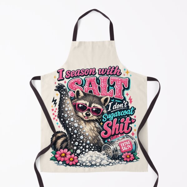 Item preview, Funny Sarcastic Raccoon - I Season With Salt, I Don't Sugarcoat Shit designed and sold by legendaryskins.