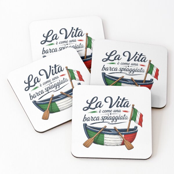 Item preview, La Vita è Come una Barca Spiaggiata – Vintage Italian Rowboat with Italian Flag designed and sold by RipantinaFantasy .