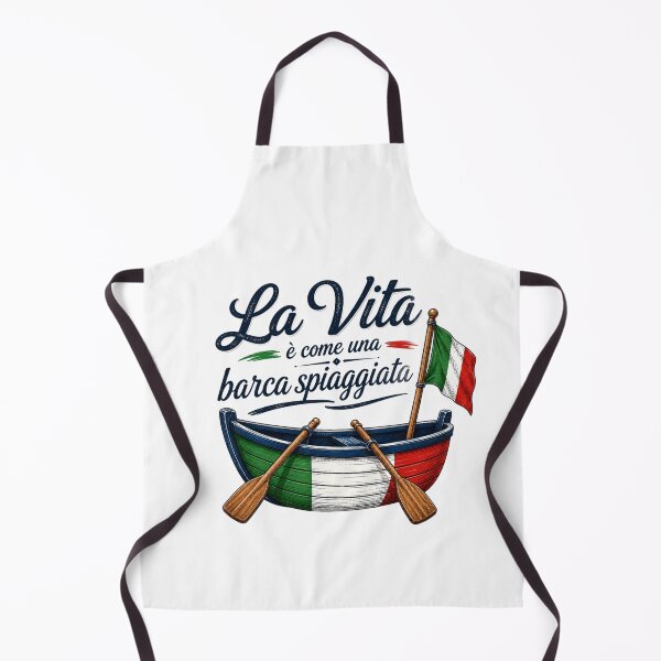 Item preview, La Vita è Come una Barca Spiaggiata – Vintage Italian Rowboat with Italian Flag designed and sold by RipantinaFantasy .