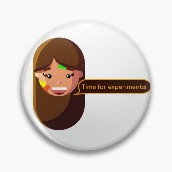 Item preview, Time for Experiments! | Funny Creative Girl Sticker designed and sold by Creatory.studio.