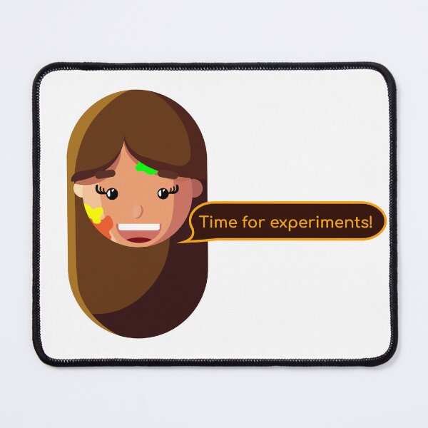 Item preview, Time for Experiments! | Funny Creative Girl Sticker designed and sold by Creatory.studio.