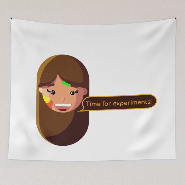 Item preview, Time for Experiments! | Funny Creative Girl Sticker designed and sold by Creatory.studio.