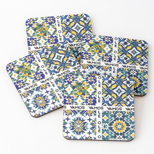 Item preview, Spain "Vamos & Olé" Tile Mosaic – Alhambra-Inspired Fan Culture Tee | World Cup 2026 Design designed and sold by SIGNAL & BLOOM.