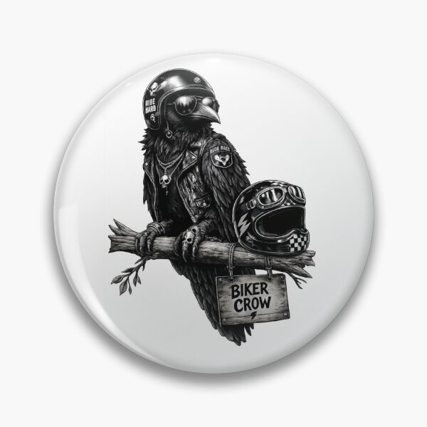 Item preview, Biker Crow | Cool Motorcycle Bird Illustration designed and sold by NucciCollective.