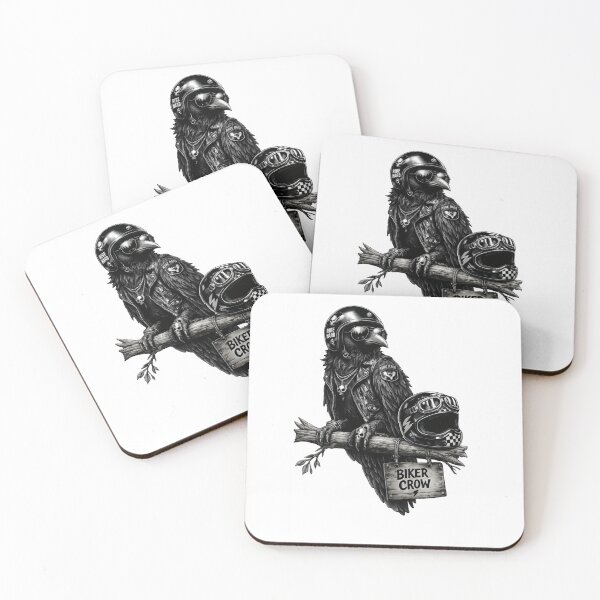 Item preview, Biker Crow | Cool Motorcycle Bird Illustration designed and sold by NucciCollective.