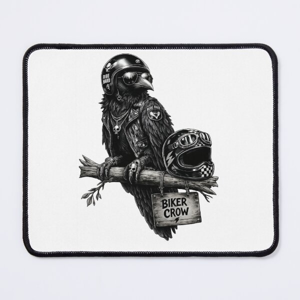 Item preview, Biker Crow | Cool Motorcycle Bird Illustration designed and sold by NucciCollective.