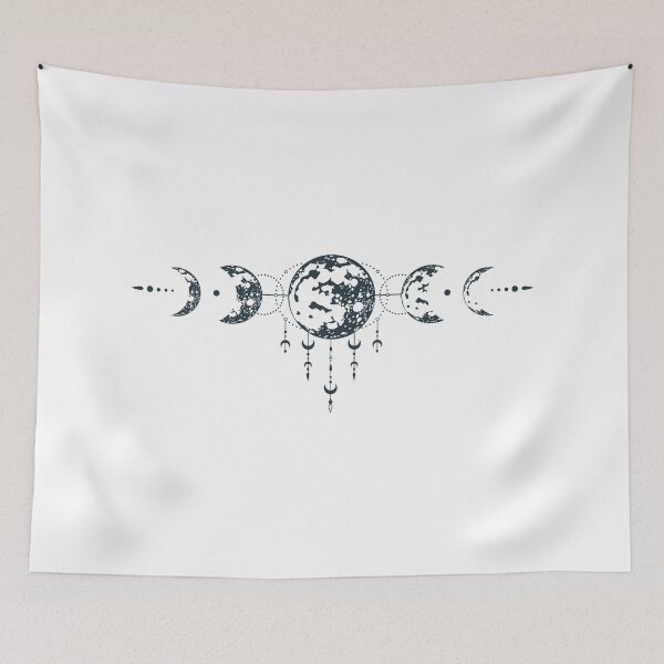 Item preview, Horizontal Moon Phases Dreamcatcher Celestial Boho Witch designed and sold by Krasnovaovaova.
