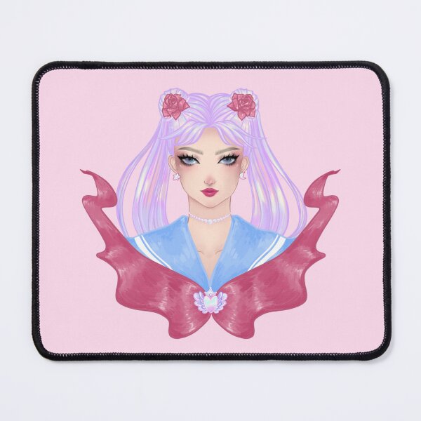 Item preview, Magical Girl Portrait Digital Artwork, Cozy Pink Aesthetic Decor & Stationery designed and sold by SpringTeaDesigns.