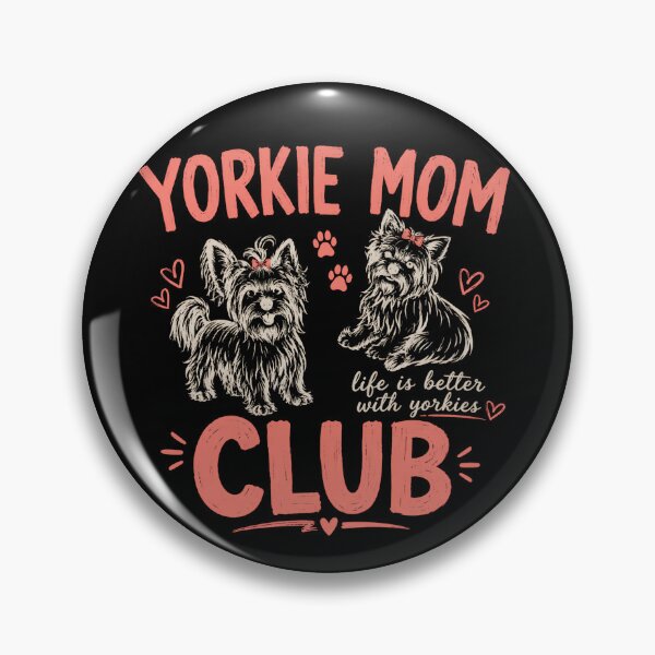 Item preview, Yorkie Mom Club Yorkshire Terrier Cute Dog Illustration designed and sold by VGAfanatic.