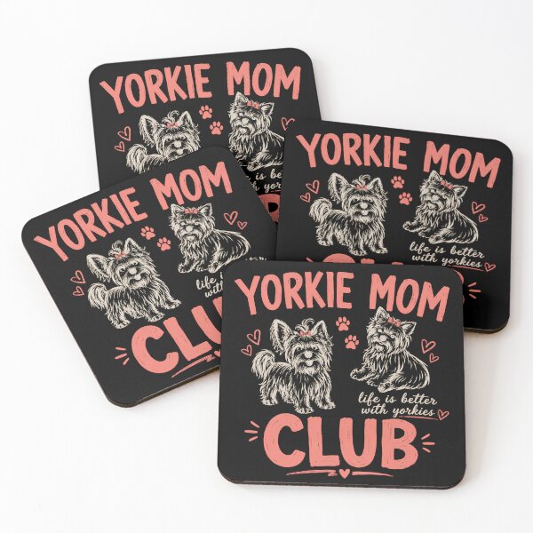 Item preview, Yorkie Mom Club Yorkshire Terrier Cute Dog Illustration designed and sold by VGAfanatic.