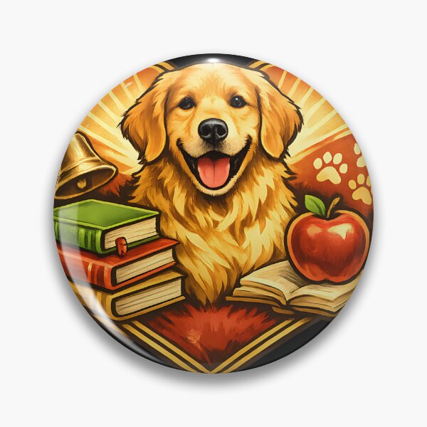 Item preview, Teaching With a Golden Heart – Golden Retriever Teacher Dog Lover Back to School Design designed and sold by Sahil Randhawa.