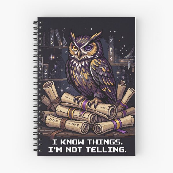 Item preview, I Know Things I'm Not Telling - Cryptic Owl Pixel Art designed and sold by Arobinoz.
