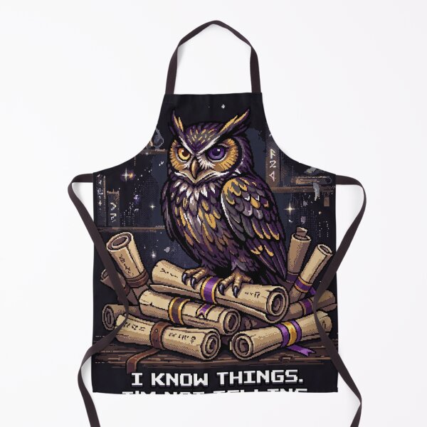 Item preview, I Know Things I'm Not Telling - Cryptic Owl Pixel Art designed and sold by Arobinoz.