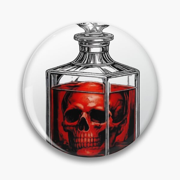 Item preview, Blood Red Skull Elixir In Crystal Decanter designed and sold by Munib320.