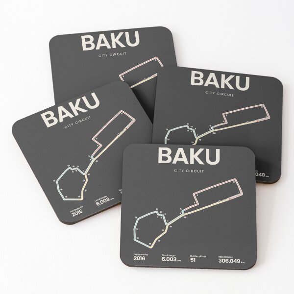 Item preview, Baku City Circuit | Azerbaijan Grand Prix Motorsports Circuit Map designed and sold by archetype prints.