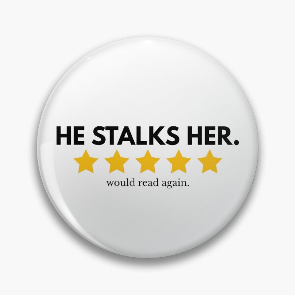 Item preview, He Stalks Her - Dark Romance Book Lover Five Star Review Sticker designed and sold by Moonbeam-Market.