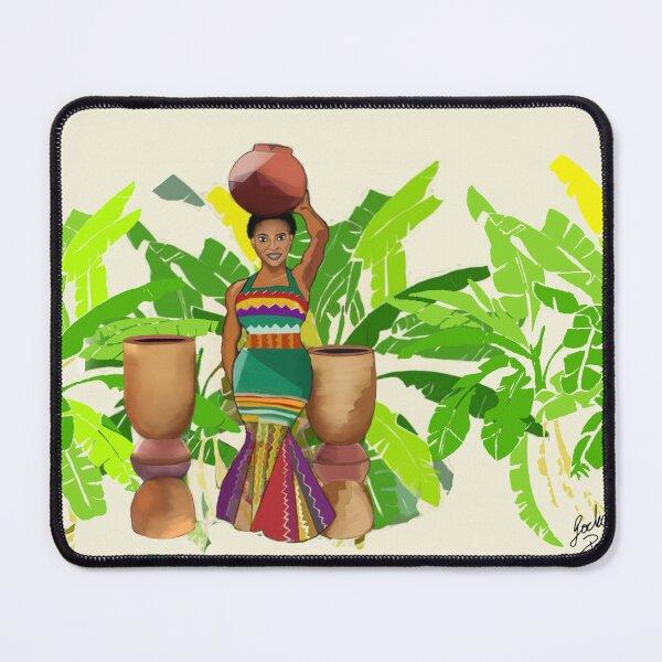 Item preview, Woman carrying a pot on her head designed and sold by DARKOENT.