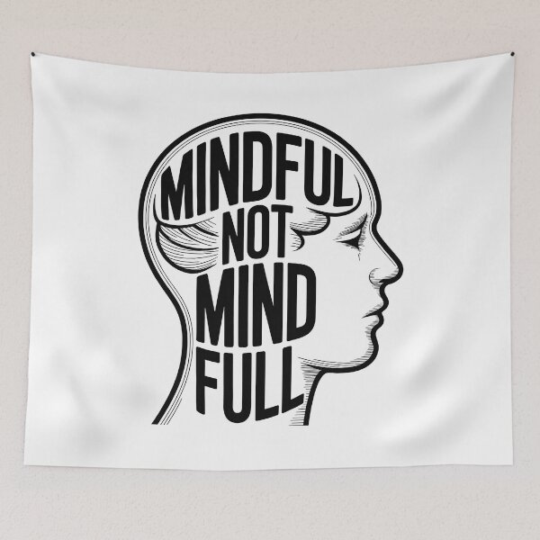 Item preview, Mindful Not Mind Full Brain Art designed and sold by 108stillness.