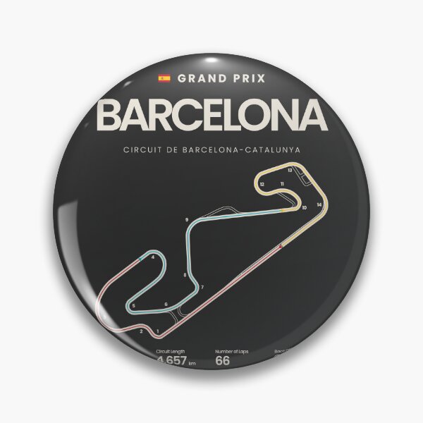 Item preview, Circuit De Barcelona Catalunya | Spanish Grand Prix Motorsports Circuit Map designed and sold by archetype prints.