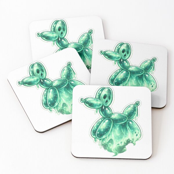Item preview, Ghost Balloon Dog Sticker | Spooky Balloon Animal | Cute Halloween Ghost Dog Art designed and sold by Moh-nd-Eg.