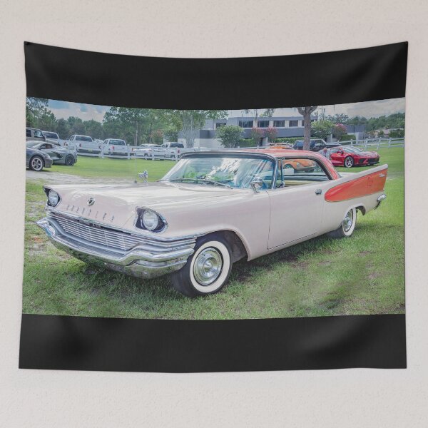 Item preview, 1957 Chrysler Windsor Desert Rose and Gauguin Red Technical Blueprint Car Poster designed and sold by RichFrancoCars.