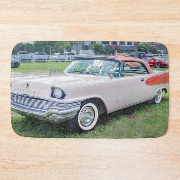 Item preview, 1957 Chrysler Windsor Desert Rose and Gauguin Red Technical Blueprint Car Poster designed and sold by RichFrancoCars.