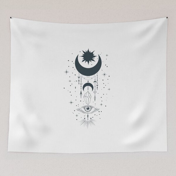 Item preview, Mystical Sun and Crescent Moon All Seeing Eye Witchy Tarot designed and sold by Krasnovaovaova.