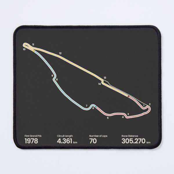 Item preview, Montreal Circuit Giles Villeneuve | Canadian Grand Prix Motorsports Circuit Map designed and sold by archetype prints.