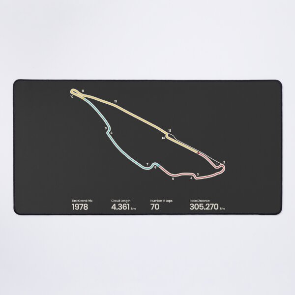 Item preview, Montreal Circuit Giles Villeneuve | Canadian Grand Prix Motorsports Circuit Map designed and sold by archetype prints.