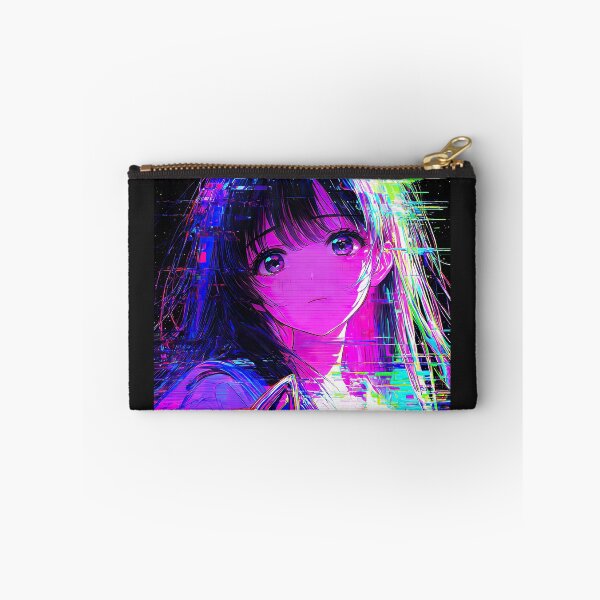 Item preview, Glitch Art Cyberpunk Anime Girl with Psychedelic Mask designed and sold by Sergii Davydenko.