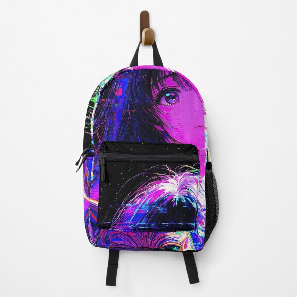Item preview, Glitch Art Cyberpunk Anime Girl with Psychedelic Mask designed and sold by Sergii Davydenko.
