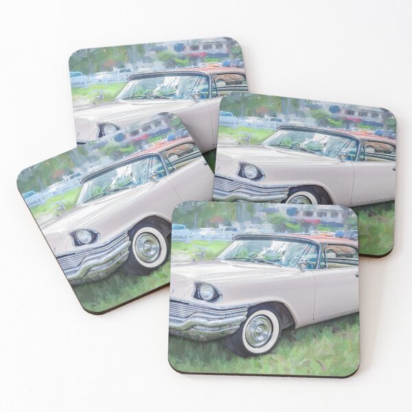 Item preview, 1957 Chrysler Windsor Desert Rose Impressionistic Fine Art Print designed and sold by RichFrancoCars.