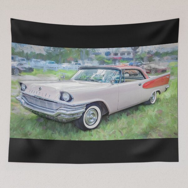 Item preview, 1957 Chrysler Windsor Desert Rose Impressionistic Fine Art Print designed and sold by RichFrancoCars.
