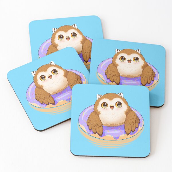 Item preview, Kawaii Owls at the Swimming Pool designed and sold by pioupiooou.