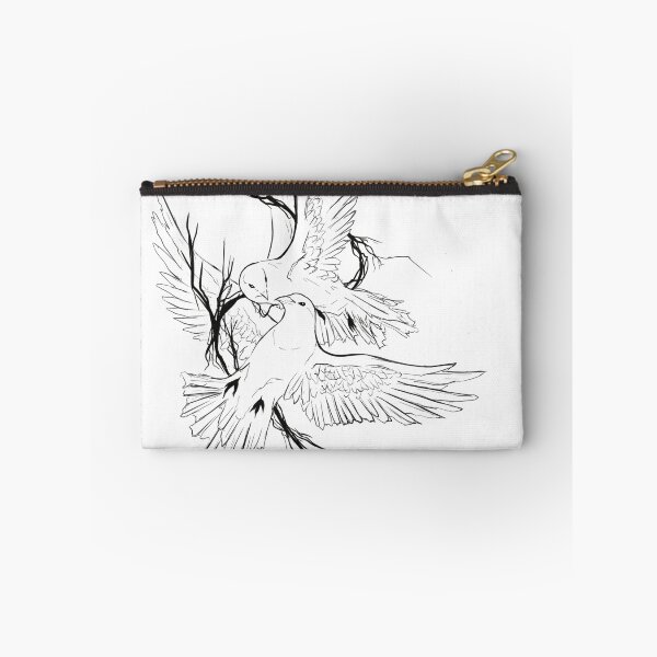 Item preview, Love Birds – Romantic Doves Line Art Illustration designed and sold by Evv_u.