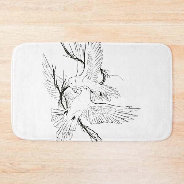 Item preview, Love Birds – Romantic Doves Line Art Illustration designed and sold by Evv_u.