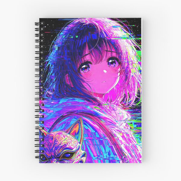 Item preview, Glitch Art Cyberpunk Anime Girl with Psychedelic Mask designed and sold by Sergii Davydenko.