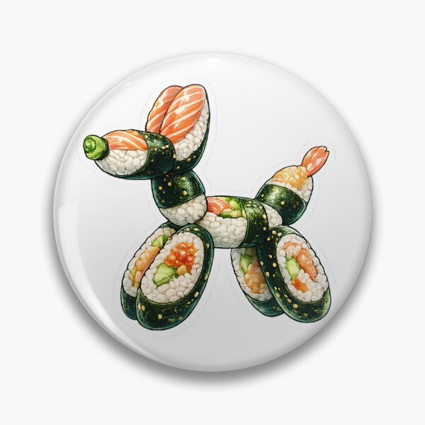 Item preview, Sushi Balloon Dog Sticker | Cute Japanese Food Balloon Animal | Kawaii Sushi Art designed and sold by Moh-nd-Eg.