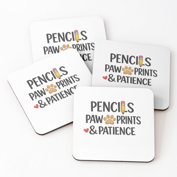 Item preview, Pencils Paw Prints and Patience – Funny Dog Lover Teacher Classroom Design designed and sold by Sahil Randhawa.