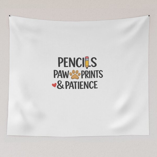 Item preview, Pencils Paw Prints and Patience – Funny Dog Lover Teacher Classroom Design designed and sold by Sahil Randhawa.
