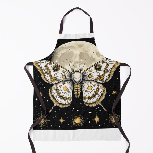 Item preview, Luna Moth Cosmic - Gold and White Mystical Illustration designed and sold by NeuralAuraArts.