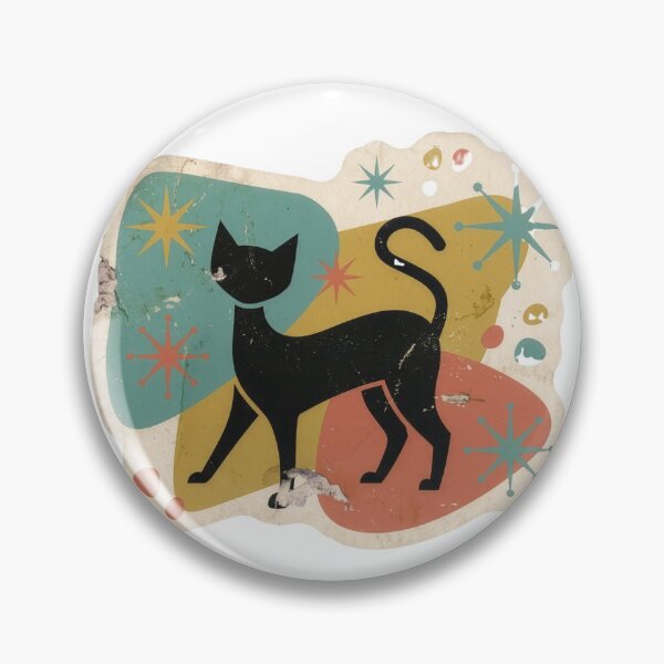 Item preview, Mid-Century Modern Black Cat - Retro Atomic Starburst designed and sold by Mr. Pawsome.