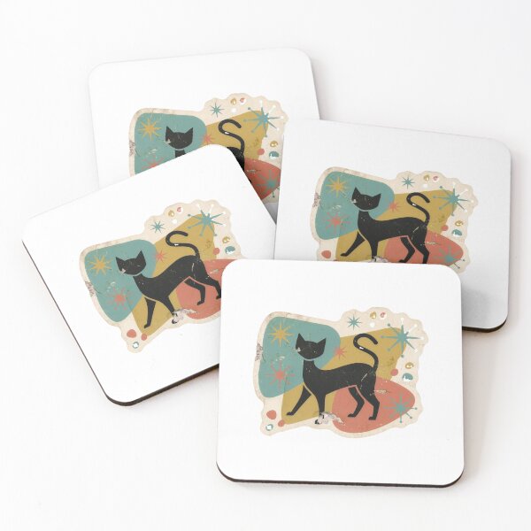Item preview, Mid-Century Modern Black Cat - Retro Atomic Starburst designed and sold by Mr. Pawsome.