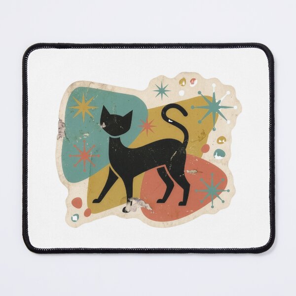 Item preview, Mid-Century Modern Black Cat - Retro Atomic Starburst designed and sold by Mr. Pawsome.