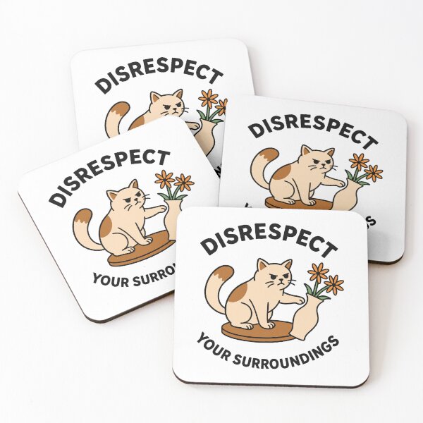 Item preview, Disrespect Your Surroundings Funny Cat Meme Rebel Attitude designed and sold by gunaone-design.