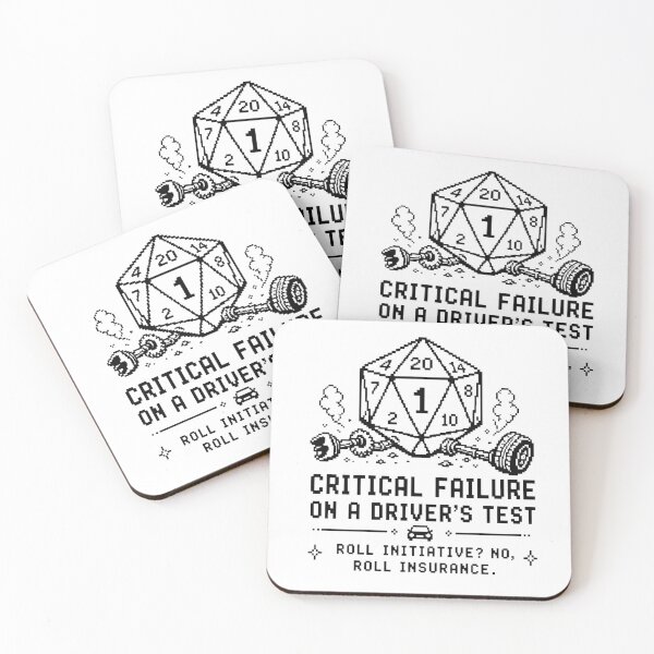 Item preview, Critical Failure on a Driver’s Test - Funny D&D Dice Shirt designed and sold by deag1e ⭐.